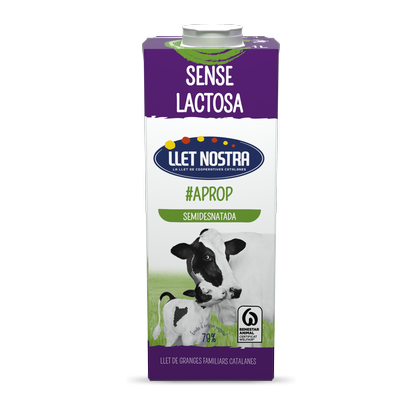 Llet Nostra sense lactosa semidesnatada bric 1L