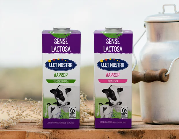 Llet sense lactosa semidesnatada i desnatada